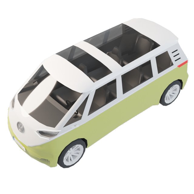 Volkswagen ID Buzz 3D 모델 .c4d .max .obj .3ds .fbx .stl .blend 