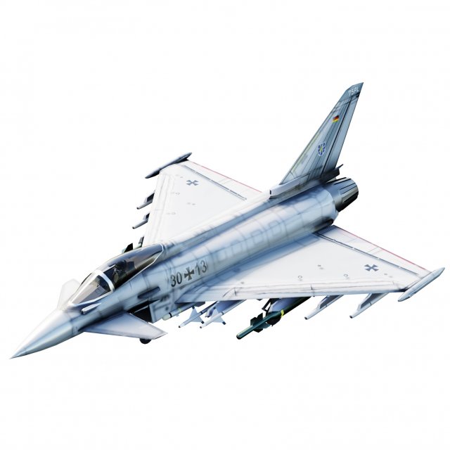 Eurofighter Typhoon EF-2000 Model 3D .c4d .max .obj .3ds .fbx .stl .blend 