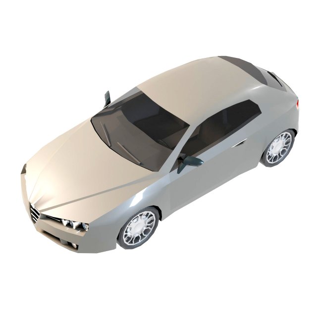 Alfa Romeo Brera 3D 模型 .c4d .max .obj .3ds .fbx .stl .blend 