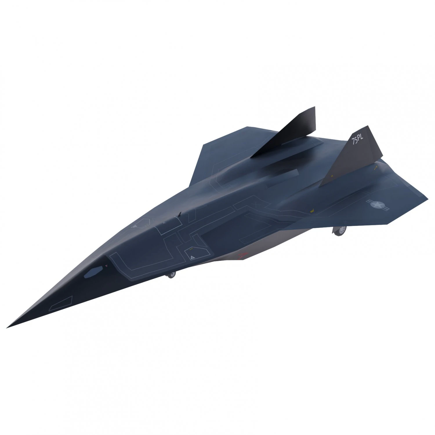 Lockheed SR-72 Darkstar 3D Model .c4d .max .obj .3ds .fbx .stl .blend 