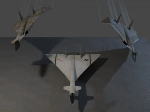 Североамериканский XB-70 Валькирия 3D Модель