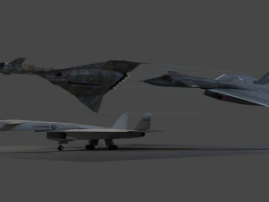 Североамериканский XB-70 Валькирия 3D Модель