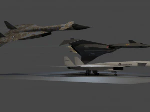 Североамериканский XB-70 Валькирия 3D Модель