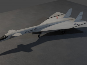 North American XB-70 Valkyrie 3D Модель