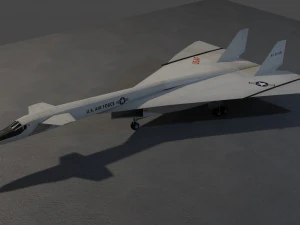 Североамериканский XB-70 Валькирия 3D Модель