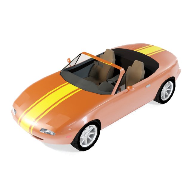 Mazda MX-5 Miata 3D Model .c4d .max .obj .3ds .fbx .stl .blend 