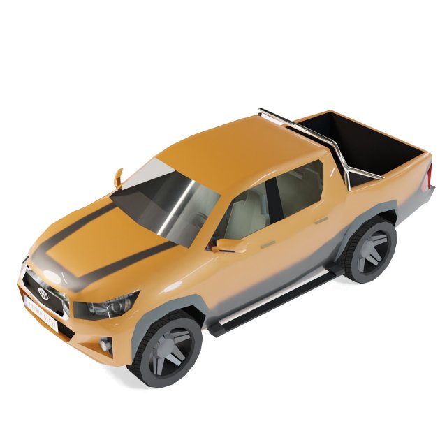 Toyota Hilux 3D Модель .c4d .max .obj .3ds .fbx .stl .blend 