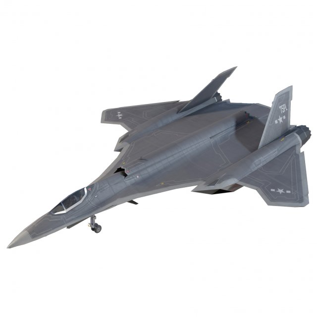 General Dynamics F-34 Lynx concept fighter 3D 모델 .c4d .max .obj .3ds .fbx .stl .blend 