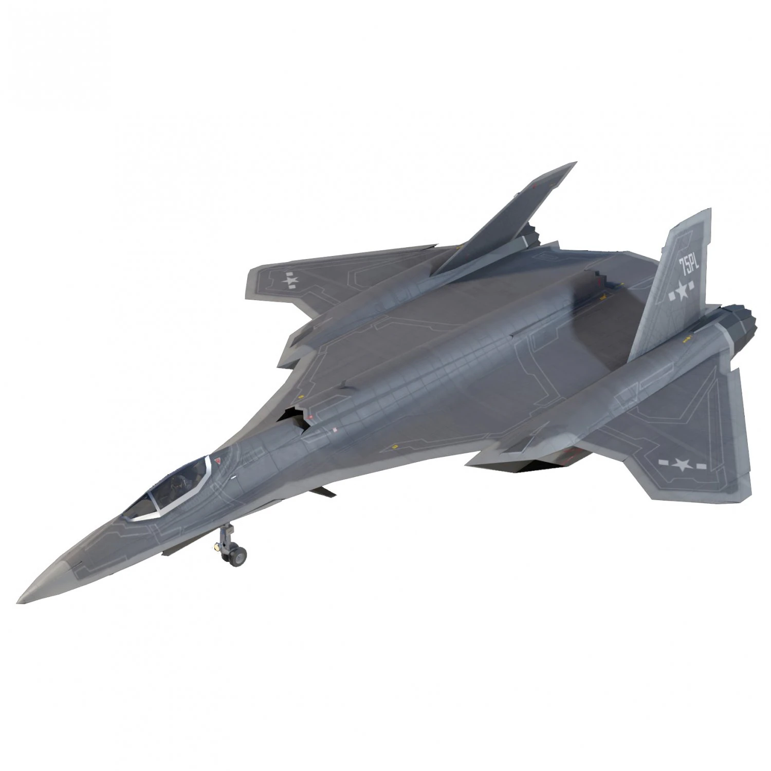 General Dynamics F-34 Lynx concept fighter 3D Model .c4d .max .obj .3ds .fbx .stl .blend