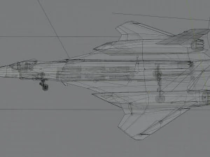 General Dynamics F-34 Lynx concept fighter 3D Model
