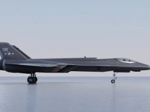 General Dynamics F-34 Lynx concept fighter 3D Model