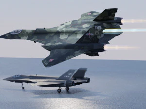 General Dynamics F-34 Lynx concept fighter 3D Model