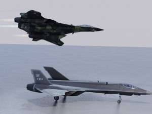 General Dynamics F-34 Lynx concept fighter 3D 모델