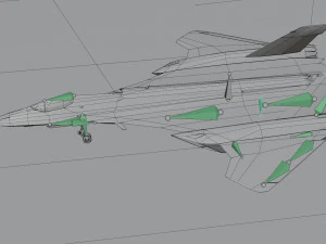 General Dynamics F-34 Lynx concept fighter 3D Model