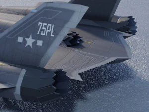 General Dynamics F-34 Lynx concept fighter 3D Model
