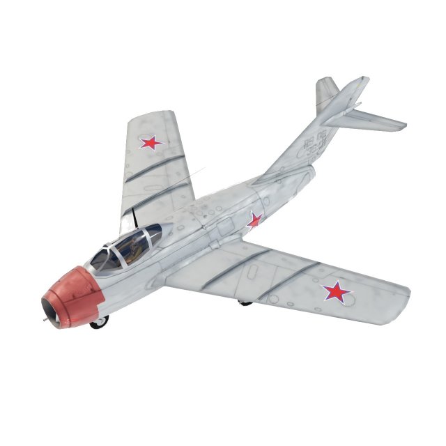 Mikoyan-Gurevich MIG-15 Fagot 3D Модель .c4d .max .obj .3ds .fbx .stl .blend 