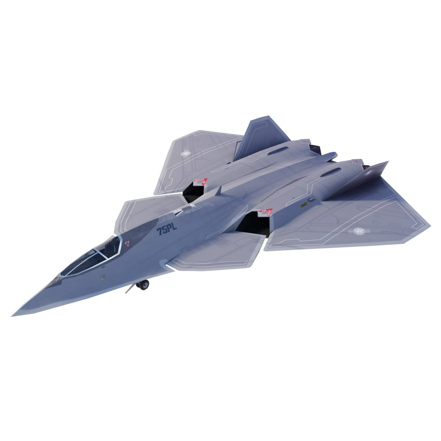 Lockheed NGAD prime 3D Model .c4d .max .obj .3ds .fbx .stl .blend 