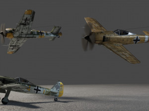 Focke-Wulf FW-190 Shrike 3D 模型