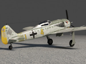 Focke-Wulf FW-190 Shrike 3D 模型