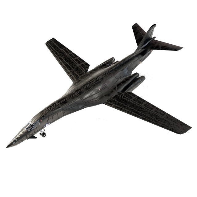 Rockwell B-1B Lance 3D 模型 .c4d .max .obj .3ds .fbx .stl .blend 