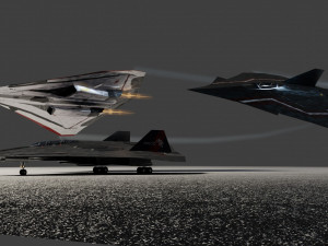 Lockheed EFX-70 Panther 2 concept interceptor Modello 3D