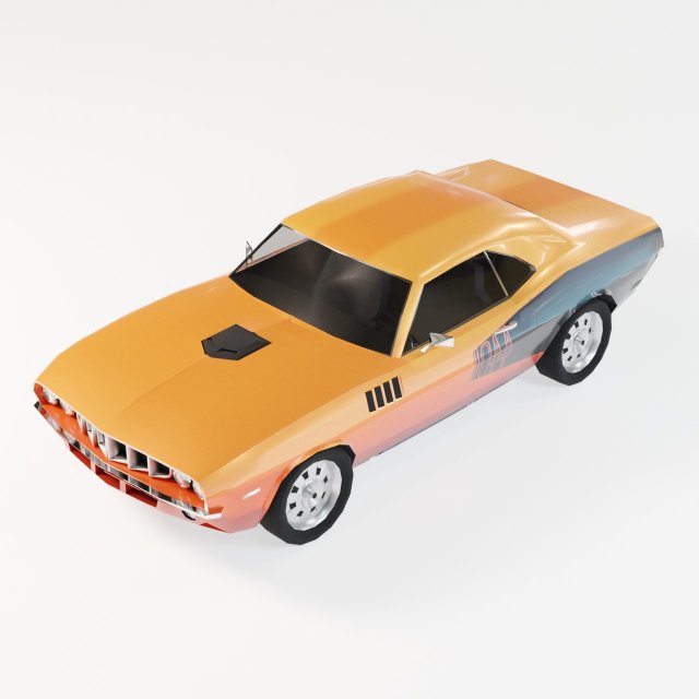 Plymouth Barracuda 1971 Modèle 3D .c4d .max .obj .3ds .fbx .stl .blend 