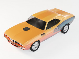 Plymouth Barracuda 1971 3D 模型