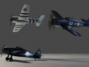 Grumman F6F Hellcat 3D 模型