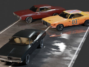 Dodge Charger 1969 Modelo 3D