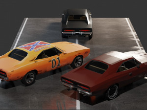 Dodge Charger 1969 Modelo 3D
