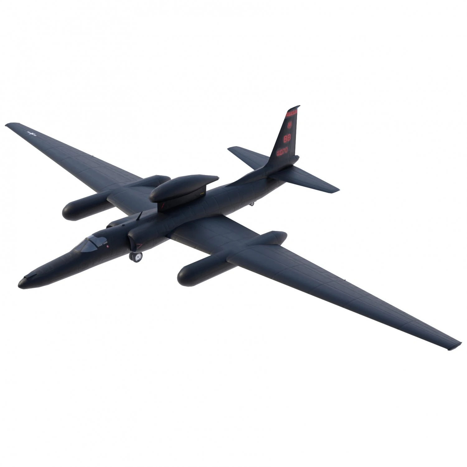 Lockheed U-2S Dragon Lady 3D Model .c4d .max .obj .3ds .fbx .stl .blend