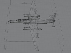 Lockheed U-2S Dragon Lady 3D Модель