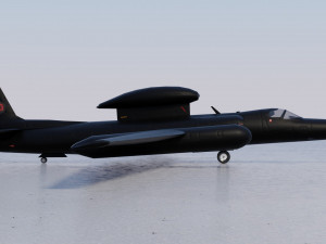 Lockheed U-2S Dragon Lady 3D Модель