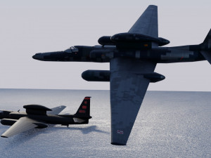 Lockheed U-2S Dragon Lady 3D Модель