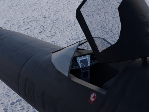 Lockheed U-2S Dragon Lady 3D Модель