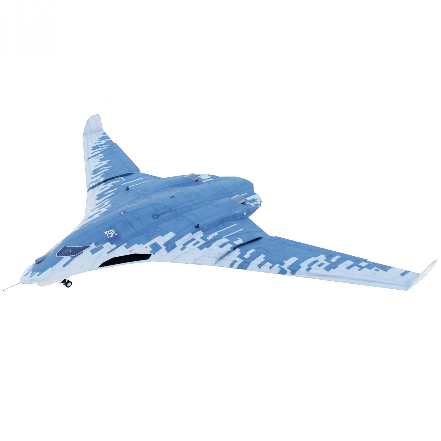 Tupolev PAK DA Envoy 3D Model .c4d .max .obj .3ds .fbx .stl .blend 
