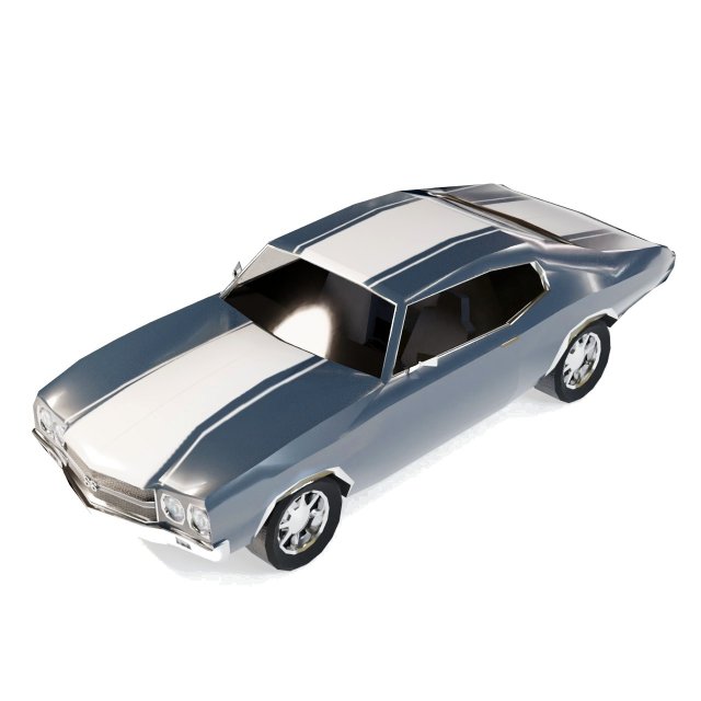 Chevrolet Chevelle 1970 3D 모델 .c4d .max .obj .3ds .fbx .stl .blend 