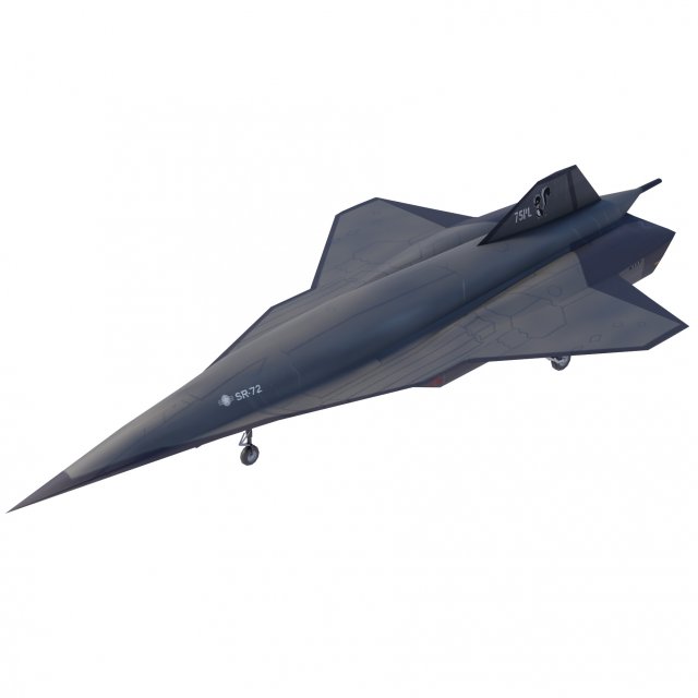 Lockheed Martin SR-72 Son of Blackbird 3D Model .c4d .max .obj .3ds .fbx .stl .blend 