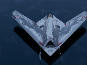 Sukhoi S-70 Okhotnik 3D Model