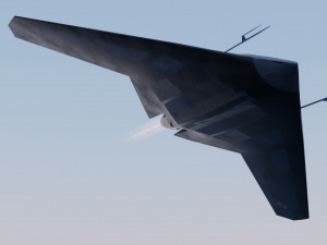 Sukhoi S-70 Okhotnik 3D Model