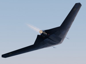 Sukhoi S-70 Okhotnik 3D Model