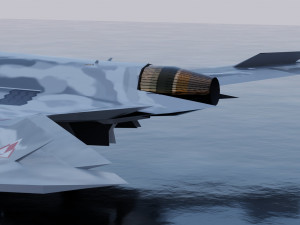 Sukhoi S-70 Okhotnik 3D Model