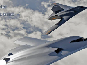 Xian H-20 stealth bomber 3D Model