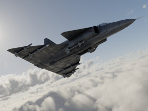 Saab JAS-37 Viggen Modelo 3D