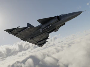 Saab JAS-37 Viggen 3D Model
