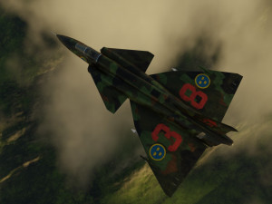 Saab JAS-37 Viggen Modelo 3D