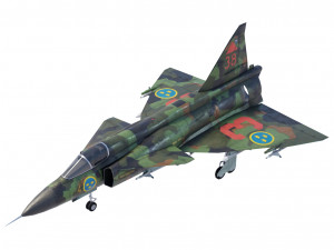 Saab JAS-37 Viggen 3D 模型