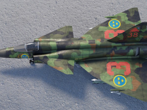 Saab JAS-37 Viggen Modelo 3D