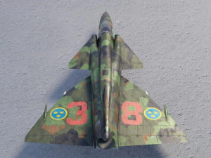 Saab JAS-37 Viggen 3D Model