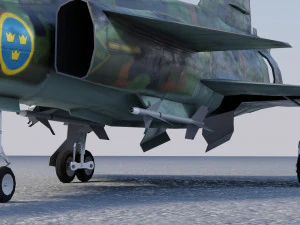 Saab JAS-37 Viggen 3D Model